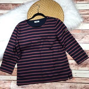 Galeries Lafayette striped blouse 3/4 sleeve designer‎